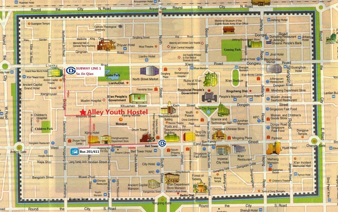Alley Youth Hostel Xi'An Σιάν Εξωτερικό φωτογραφία